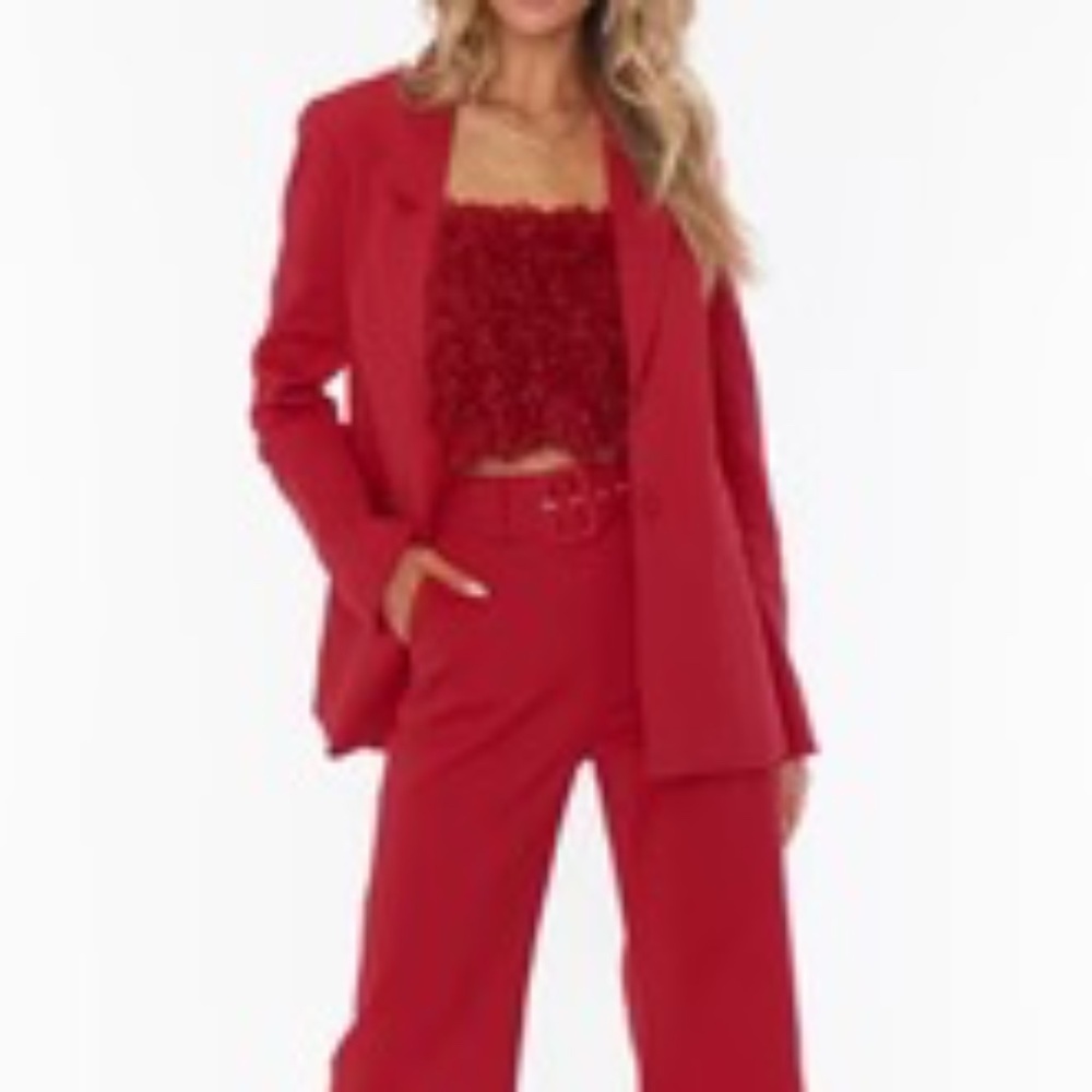 Show Me Your Mumu Major Blazer Red Suiting - L/XL/XXL - NWT - Picture 2 of 6